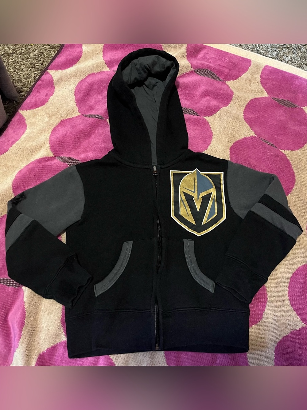 NHL Vegas Golden Knights Preschool Face Off Full-Zip Hoodie - Picture 2 of 14